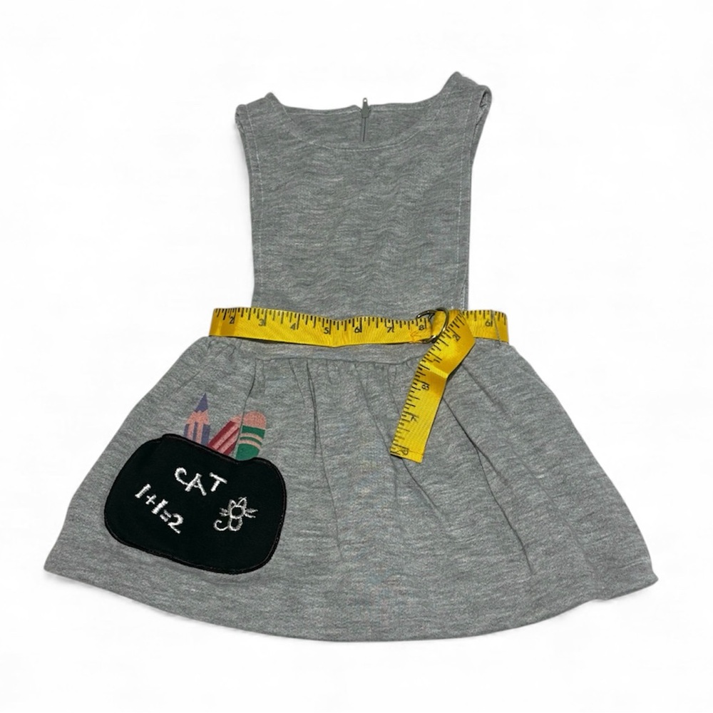 Vintage Gray Belted Jumper Girls Toddler 4T